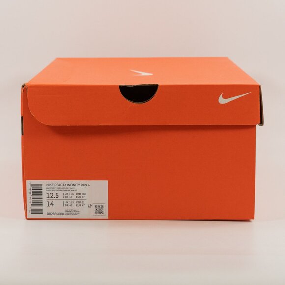 Nike Reactx Infinity Run 4 \'University Red Midnight Navy\' DR2665-600 size 10
